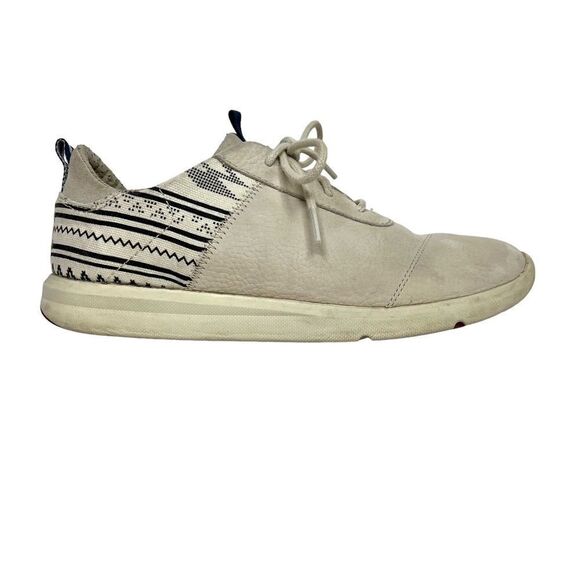 TOMS Cabrillo Sneakers Print Low Lace-up in Tan and Blue Women's Size 8.5 Z-31 - Picture 3 of 10